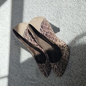 Vintage Miss Sixty Snakeskin leather heels